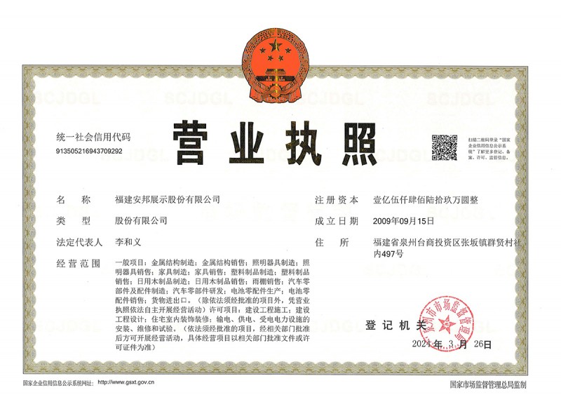 Anbang business license
