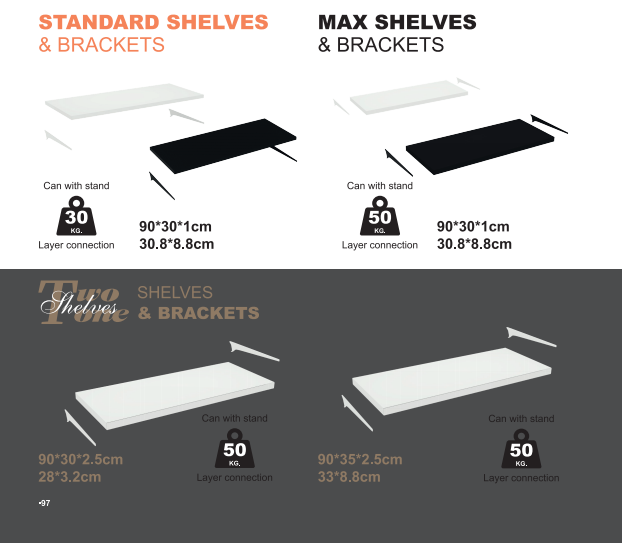 Shelves  Brackets